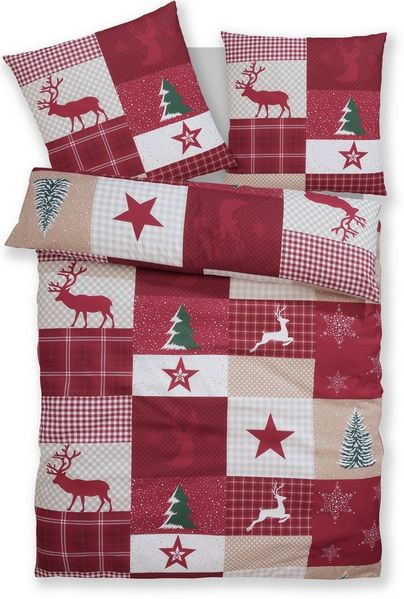 OTTO home Bettwäsche Nicholas, Microfaser, 2 teilig, Weihnachtsbettwäsche, Winter, in 3 Qualitäten verfügbar