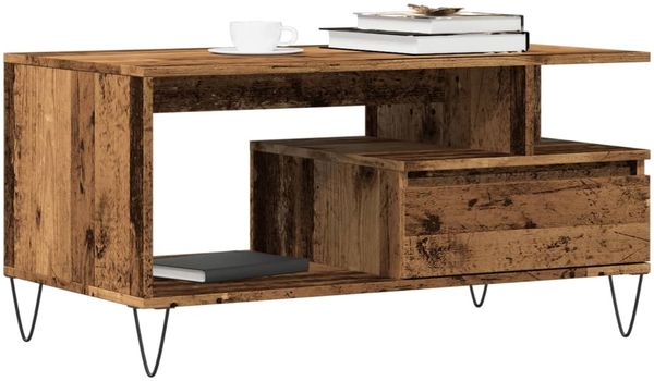 vidaXL Couchtisch Altholz-Optik 90x49x45 cm Holzwerkstoff 857452