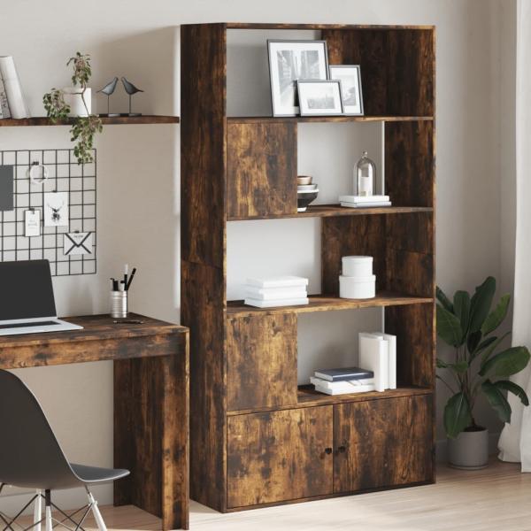 vidaXL Bücherregal Räuchereiche 100x36x189 cm Holzwerkstoff 3295328