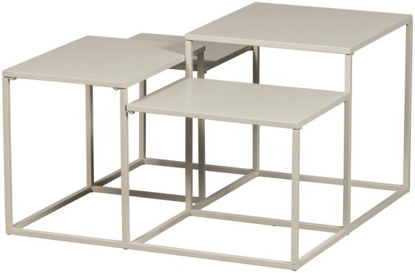 Couchtisch Mida aus Metall, Creme