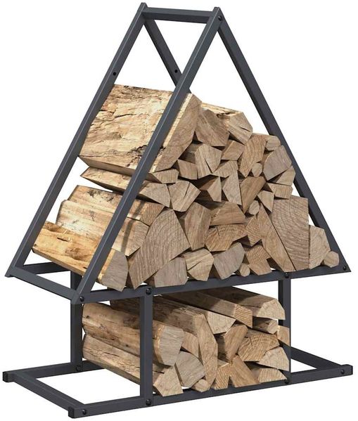 vidaXL Brennholzregal Anthrazit 50x25x60 cm Kaltgewalzter Stahl 864313 Bild 4