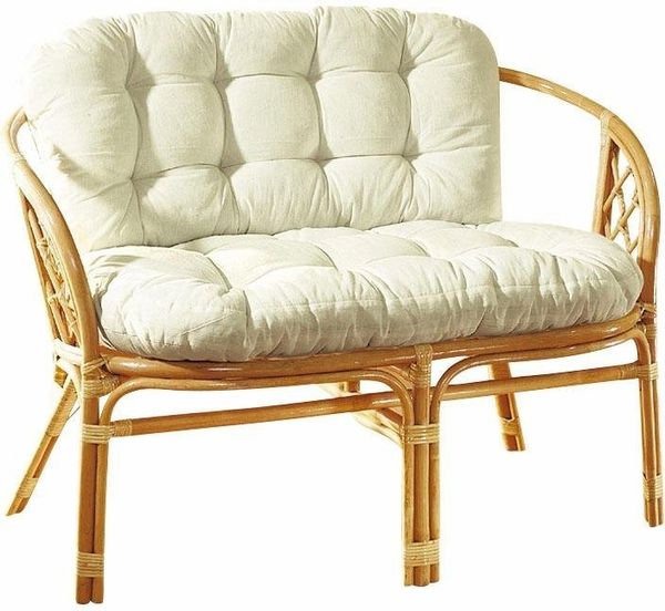 Home affaire Sitzbank, aus handgeflochtenem Rattan, mit Kissen
