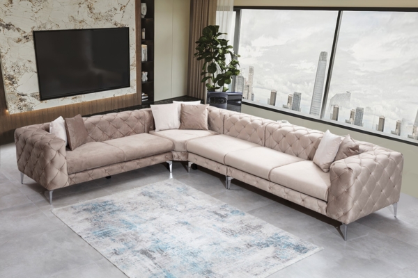 Ecksofa, 'Como', 73 x 270 x 350, Beige