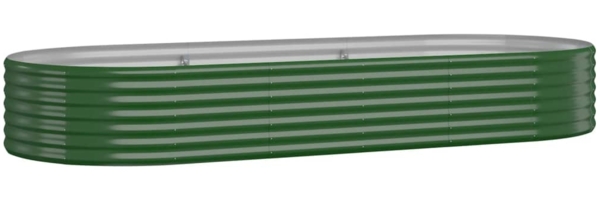 vidaXL Hochbeet Verzinkter Stahl 249x100x36 cm Grün 318993