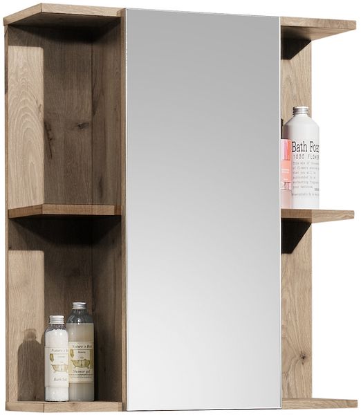 Badezimmerspiegelschrank >Vista< 1 Tür, Spiegel, Fächer, viking oak Dekor - 60x71x20 (BxHxT)