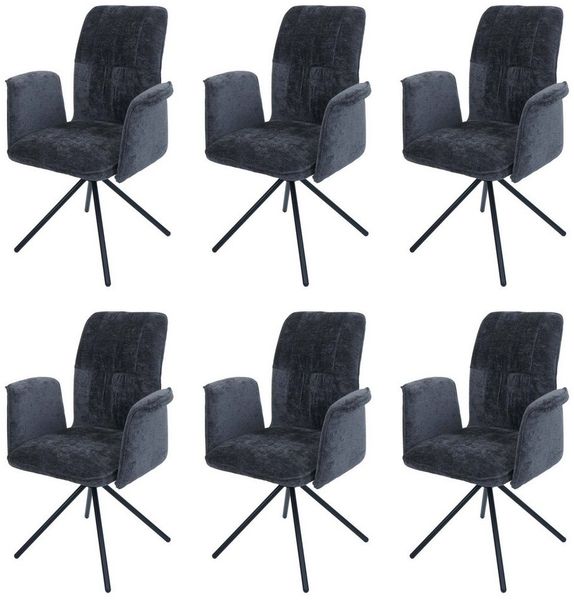 MCW Esszimmerstuhl MCW-N99 (Set, 6 St), Angenehm weiche Polsterung, Mit Fußbodenschonern