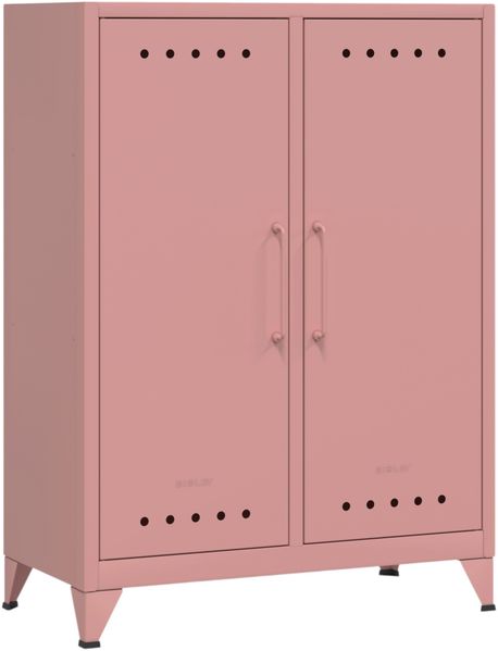 Bisley Fern Middle Sideboard aus Metall | Metallschrank im Retro-Instustrial Design in pastellpink, FERMID-620