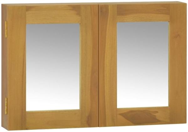 vidaXL Spiegelschrank 60x10x40 cm Massivholz Teak 338242