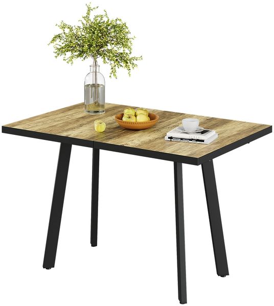Esstisch Tisko Eiche rustikal/Schwarz 120-160 x 80 cm mit erweitbarer Tischplatte Vicco Bild 5