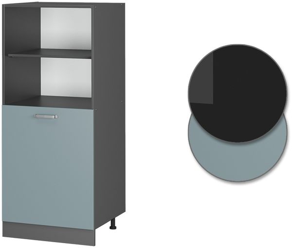 Herdumbauschrank R-Line Blau-Grau 60 cm Vicco Bild 4