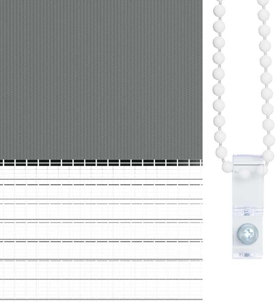 vidaXL Doppelrollo Dunkelgrau 125x150 cm Stoffbreite 120,9 cm Polyester 4014136 Bild 9
