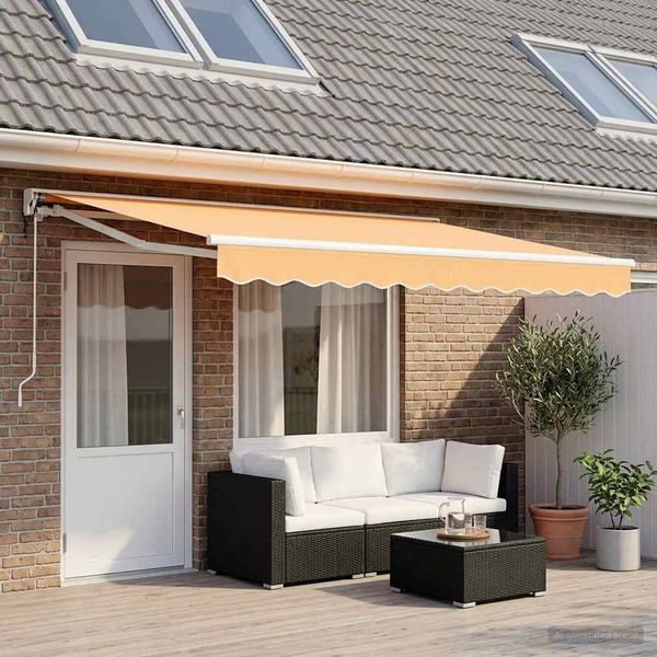 vidaXL Elektrische ausziehbare Markise Sand 4,5 x 3,5 m 3426304