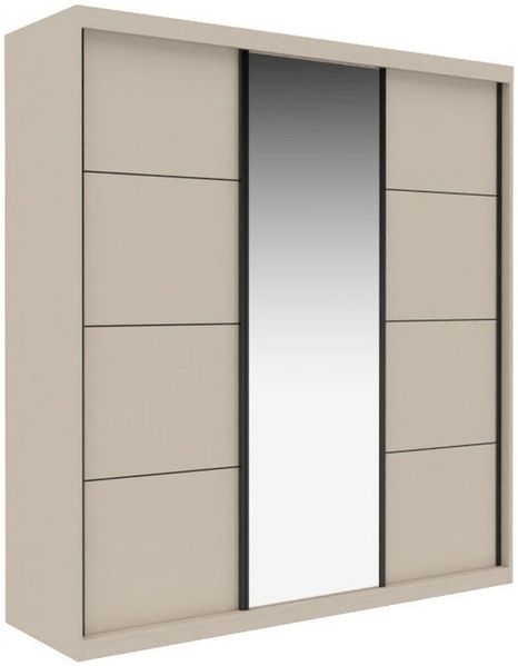 OTTO home Schwebetürenschrank Tonara Schrank, Kleiderschrank 2,00m Breite, Schiebetürenschrank (Schrank mit leichtgängiger Schiebetür, in 4 Farben, Top Ausstattung) inklusive Spiegeltür, 2 Kleiderstangen & 4 Schubkastenauszügen
