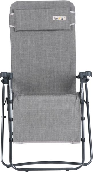 belsol EMILIA Relaxsessel verstell- & klappbarer Campingsessel hellgrau Bild 7
