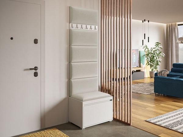 MIRJAN24 Garderoben-Set Grawis 60 IV, (Komplett-Set, 6x Wandpaneel 60x30, Schuhschrank, Kleiderhakenbrett), Enthält 6 Kleiderhaken für Kleidung