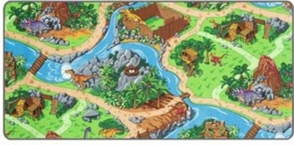 Primaflor-Ideen in Textil Kinderteppich DINO, rechteckig, Höhe: 6,5 mm, Straßen-Spiel-Teppich, Motiv Dinosaurier, Kinderzimmer Bild 6