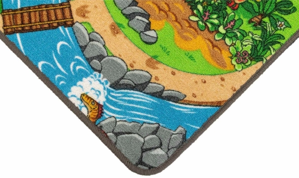 Primaflor-Ideen in Textil Kinderteppich DINO, rechteckig, Höhe: 6,5 mm, Straßen-Spiel-Teppich, Motiv Dinosaurier, Kinderzimmer Bild 3