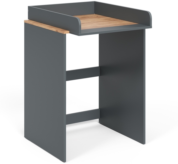 Waschmaschinenschrank Viktor Anthrazit/Goldkraft Eiche 68 x 88.2 cm 2 Teile mit Wickelauflage Vicco