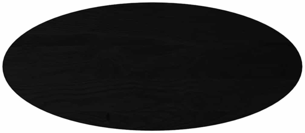 vidaXL Tischplatte Dunkelbraun 140x60x4 cm Massivholz Eiche Oval 4009060