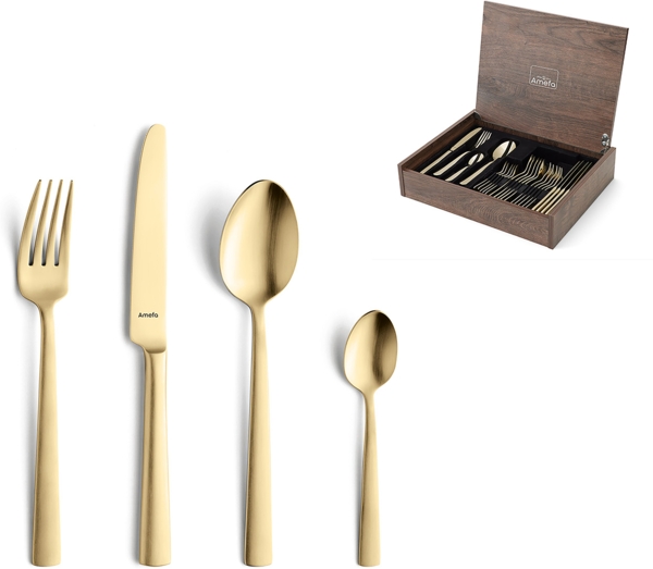 Amefa VENTURA Besteckset 24-teilig PVD gold mattiert