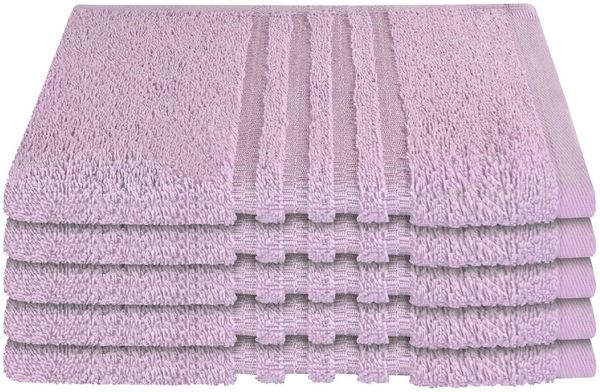 Schiesser Gästetuchset Milano - 5-teilig - 30 x 50 cm - Rosé