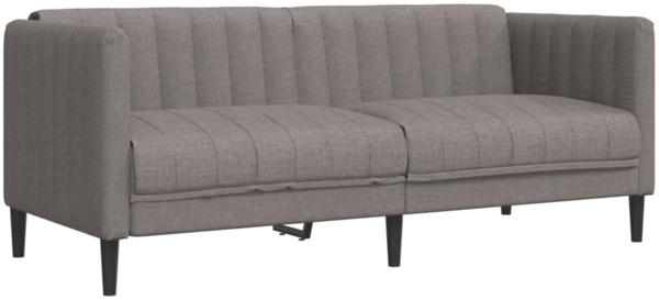 vidaXL Sofa 2-Sitzer Taupe Stoff 372609