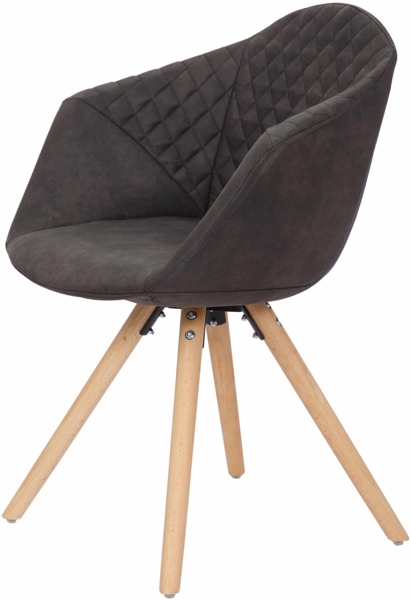 Stuhl Chadwick 110 2er-Set Schwarz / Braun