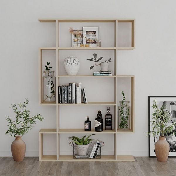 Decortie Bücherregal Mito, Modernes Bücherregal, Vitrine, 108,5 x 25,5 x 161 cm