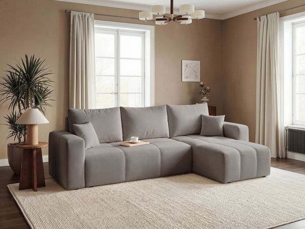 Labett Ecksofa mit Schlaffunktion & Bettkasten PIANO L-Form