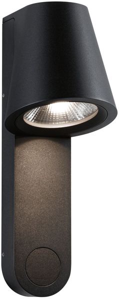 Paulmann 94862 LED Aussenwandleuchte Caissa Bewegungsmelder Anthrazit IP44 3000K