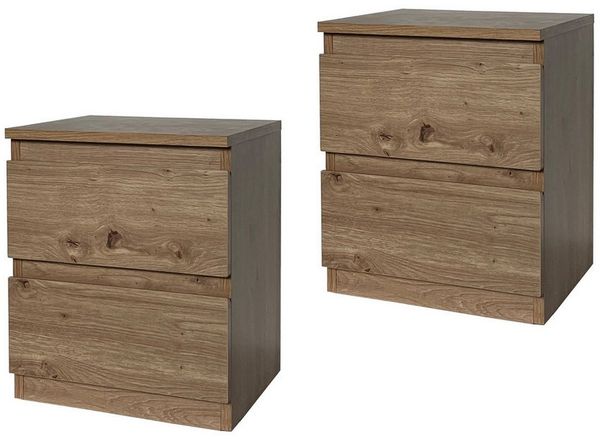 HTI-Living Nachtkommode Nachtkommode 2er Set Artisaneiche (Set, 2 St, 2 Nachtkommoden), Nachtschrank Nachttisch