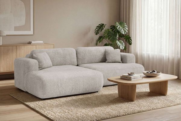 OTTO home Ecksofa VEEVIA L-Form, Schlafsofa, Verlässliche Qualität, Breite 256cm, mit Bettkasten, belastbar bis 480kg, inklusive Rücken- und Zierkissen