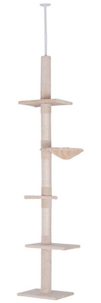MC Star Kratzbaum Deckenhoch, H230-260 cm, höhenverstellbar Kletterbaum für Katzen, stabil, Beige