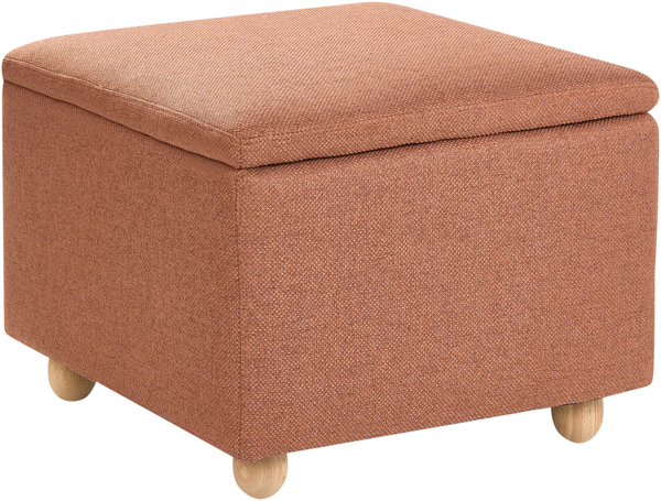 Pouf mit Stauraum FERNDALE Stoff Goldbraun