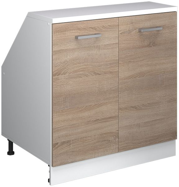 Dachschrägenschrank Rion Sonoma 80 x 81.6 cm mit 2 Türen, Schrankkorpus 60 cm Tiefe Vicco