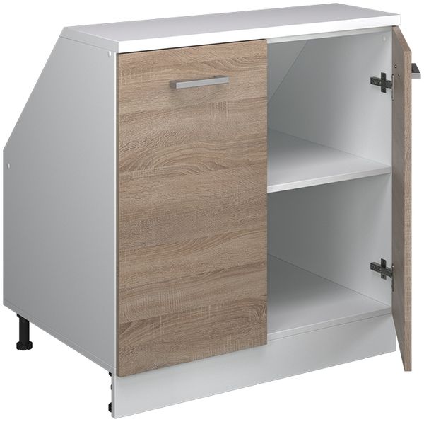 Dachschrägenschrank Rion Sonoma 80 x 81.6 cm mit 2 Türen, Schrankkorpus 60 cm Tiefe Vicco Bild 4