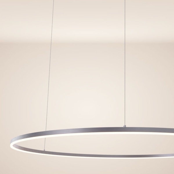 s.luce LED Ring Hängeleuchte Ø 120cm Alu-Gebürstet