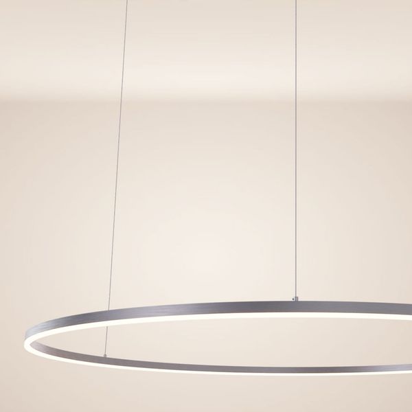 s.luce LED Ring Hängeleuchte Ø 120cm Alu-Gebürstet
