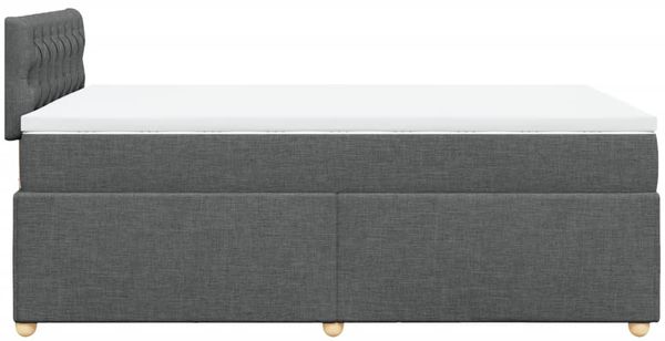 vidaXL Boxspringbett mit Matratze Dunkelgrau 120x200 cm Stoff 3288955 Bild 7