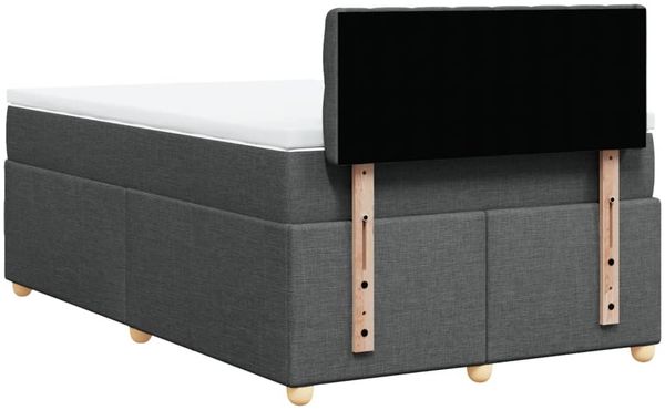 vidaXL Boxspringbett mit Matratze Dunkelgrau 120x200 cm Stoff 3288955 Bild 8