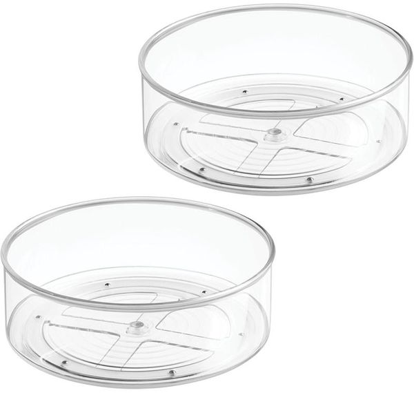 Drehteller Organizer Gewürzregal 2er Set Ordnungssystem mDesign Transparent