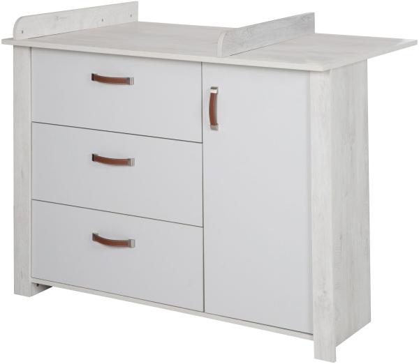 roba Wickelkommode 'Mila' - inkl. Wickelansatz - Soft-Close - Wickelhöhe 90,5 cm - Lichtgrau