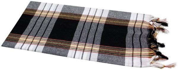 my Hamam Hamamtücher Hamamtuch kariert »Pestemal« Classic Style ca. 80x180 cm schwarz, Baumwolle, Polyester (1-St), Sauna Handtuch Badetuch