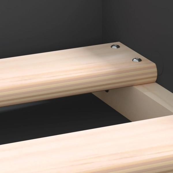 vidaXL Bettgestell Schwarz 90x190 cm 3203839 Bild 7