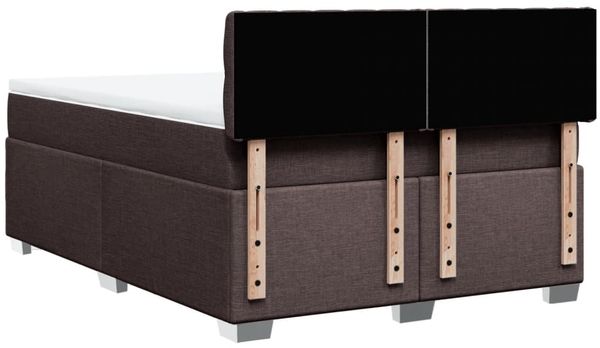 vidaXL Boxspringbett mit Matratze Dunkelbraun 160x200 cm Stoff 3288249 Bild 12