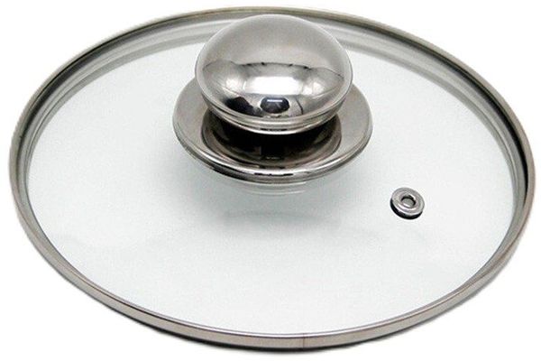 Michelino Universal-Glasdeckel ø16 cm mit Dampfauslass & Edelstahlknopf