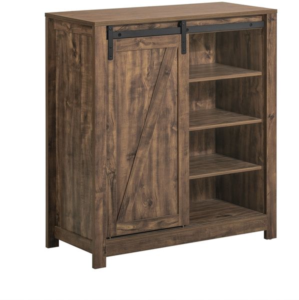 SoBuy FSB59-N Schuhschrank, Spanplatte, Papierfurnier, Dunkelbraun, 80 x 91 x 35 cm