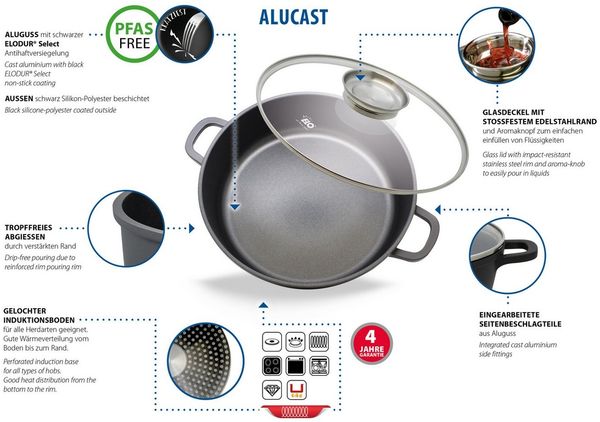 Elo Servierpfanne Alucast, Aluminiumguss (1-tlg), Induktion