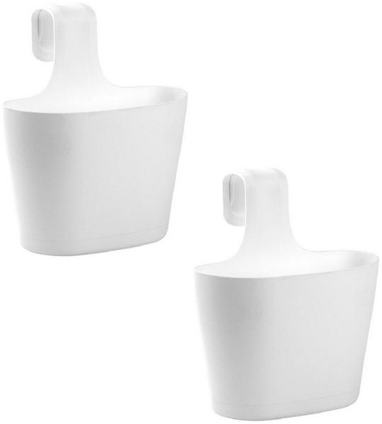 Engelland Blumenkasten Blumentopf zum Hängen (Vorteils-Set, 2 St, Fassungsvermögen je Topf 2,8 Liter), UV-Beständig, Frostbeständig, Wasserauffangschalen