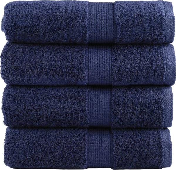 Premium-Waschlappen 4 Stk. Marineblau 30x30 600 g/m² Baumwolle 137252